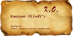 Kastner Olivér névjegykártya