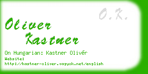 oliver kastner business card